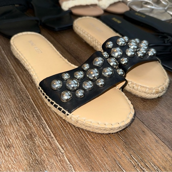 Women’s sz 7.5 Sandal and Heel Bundle lucky brand Mauve Nine West aqua - Picture 2 of 6